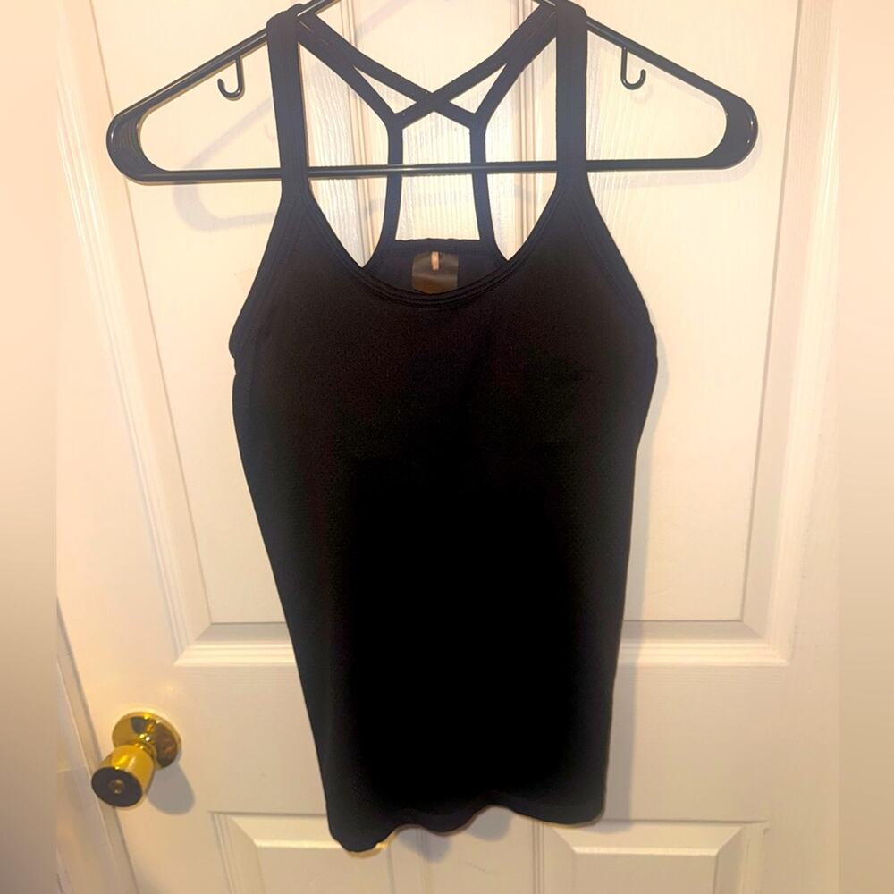 Calia Fitted Move Black Racerback Tank with built in bra size x-small